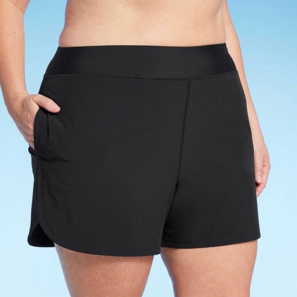 Lands' End Black Swim Shorts